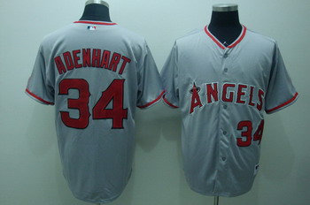 Los Angeles Angels 34 Nick Adenhart Grey Jerseys