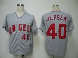 Los Angeles Angels 40 Jepsen Grey Cool Base Jersey