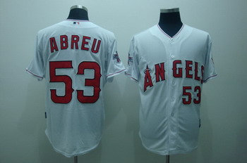 Los Angeles Angels 53 Bobby abreu white Jerseys W2010 All-Star Patch Los Angeles Angels 53 Bobby abreu white Jerseys W2010 All-Star Patch