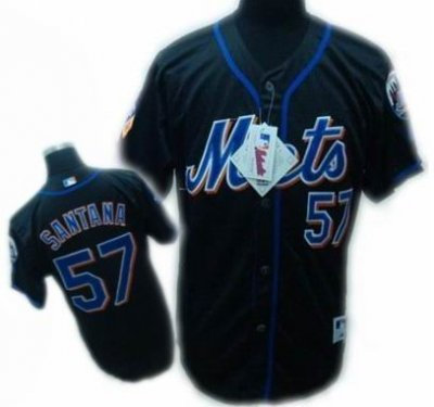 New York Mets 57# Johan Santana black jerseys New York Mets 57# Johan Santana black jerseys