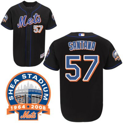 New York Mets 57# Johan Santana black New York Mets 57# Johan Santana black