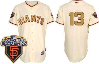 2010 World Series Champions San Francisco Giants 13 Cody Ross Gold Program Jersey