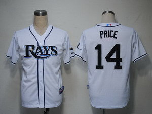 MLB Jerseys Tampa Bay Rays 14 Price White Cool Base