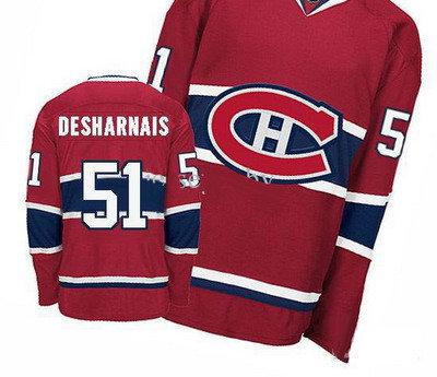 2011 Montreal Canadiens NHL  Jerseys #51 Desharnais Red Authentic  Jersey