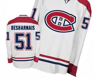 2011 Montreal Canadiens NHL  Jerseys #51 Desharnais White Authentic  Jersey