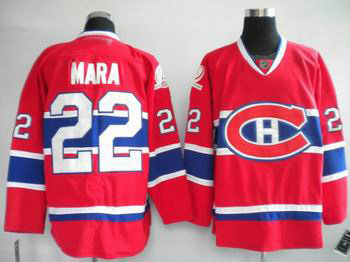 Montreal Canadiens #22 Paul Mara Stitched Replithentic Red Jersey