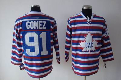 Montreal Canadiens #91 Scott Gomez strip Jersey