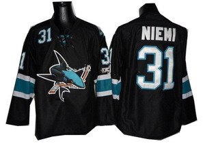 San Jose Sharks Ice  31 Antti Niemi Black Jerseys