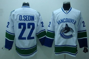 Vancouver Canucks 22 D.sedin white Jersey Vancouver Canucks 22 D.sedin white Jersey