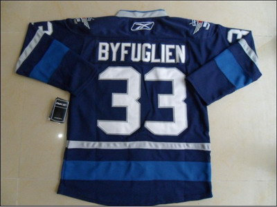 nhl jets #33 byfuglien blue 2012 new nhl jets #33 byfuglien blue 2012 new