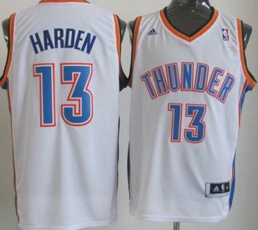 Revolution 30 Swingman Oklahoma City Thunder #13 James Harden White Swingman Jersey