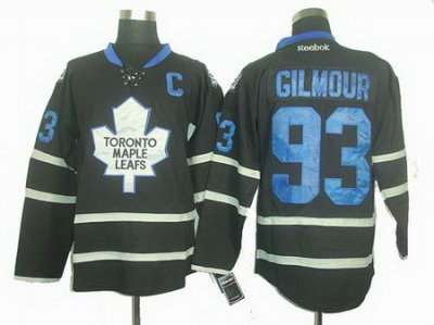 Toronto Maple Leafs #93 Doug Gilmour black ice jerseys C Patch Toronto Maple Leafs #93 Doug Gilmour black ice jerseys C Patch