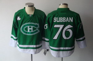 2011 St Pattys Day Montreal Canadiens 76 SUBBAN Green Jerseys