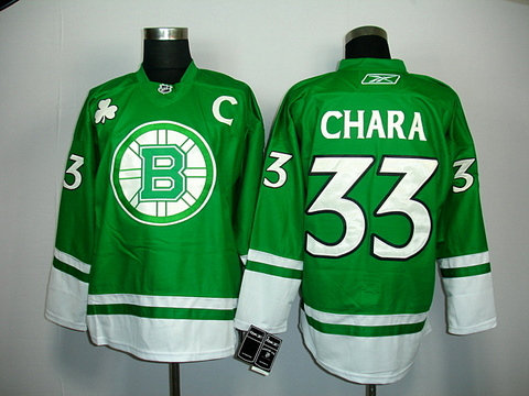 ST PARTYS DAY NHL Boston Bruins 33 Chara green ST PARTYS DAY NHL Boston Bruins 33 Chara green