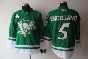 ST PARTYS DAY NHL Pittsburgh Penguins 5 Engelland green