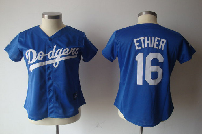 Women Los Angeles Dodgers 16 Andre Ethier Royal Blue Jerseys
