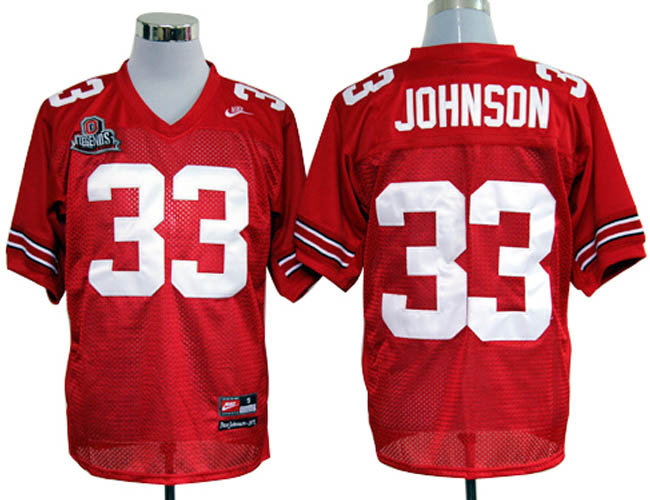 Ohio State Buckeyes Pete Johnson #33 Red College Football Jerseys