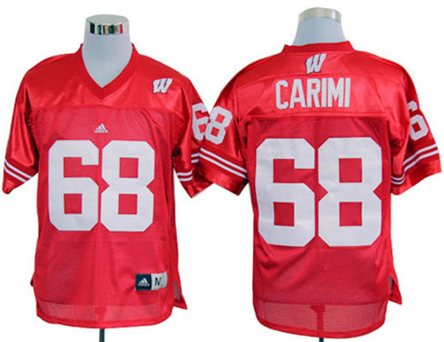 Adidas Wisconsin Badgers Gabe Carimi 68 Red College Football Jerseys