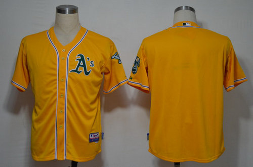 mlb jerseys oakland athleticsb blank yellow jerseys