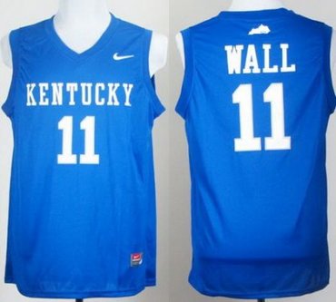 Kentucky Wildcats 11 John Wall Royal Blue College Basketball Jersey