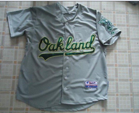 MLB Oakland Athletics blank jersey gray