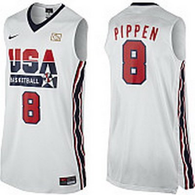 2012 USA #8 Scottie Pippen 2012 USA Basketball Retro Jersey