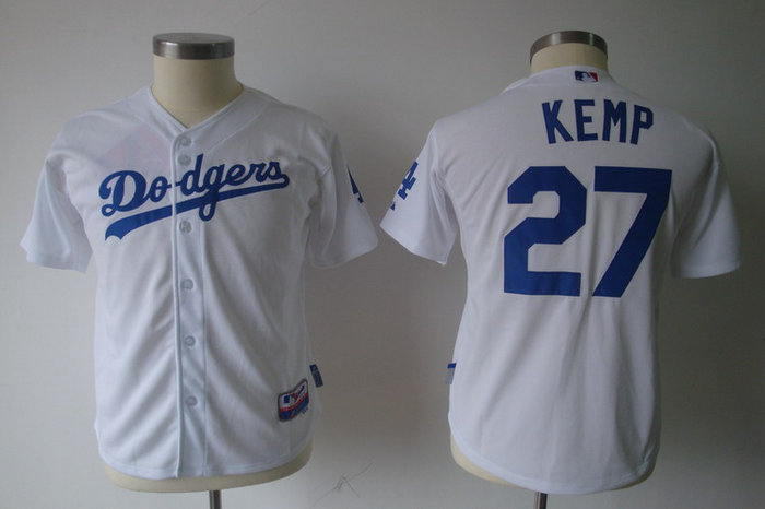 Youth Los Angeles Dodgers 27 Matt Kemp white jerseys Youth Los Angeles Dodgers 27 Matt Kemp white jerseys