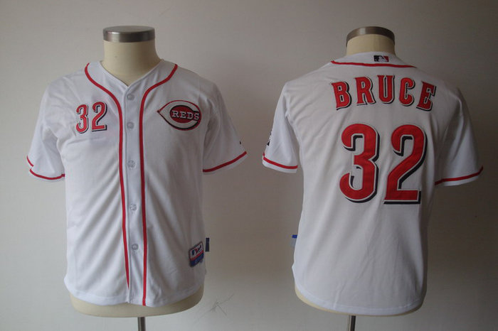 Youth Cincinnati Reds 32 Bruce White  mlb jerseys