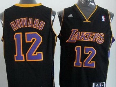 Los Angeles Lakers 12# Dwight Howard Revolution 30 Swingman NBA Jerseys Purple Number