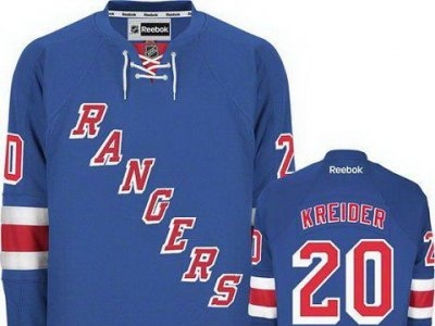 New York Rangers #20 Chris Kreider Light Blue NHL Jersey