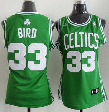 Women Boston Celtics 33# Larry Bird Green Revolution 30 Swingman Jerseys
