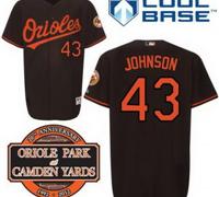 Baltimore Orioles 43# Jim Johnson Black Cool Base MLB Jersey W 20th Anniversary Patch