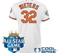 Baltimore Orioles 32# Matt Wieters White Cool Base MLB Jersey W 2012 All-Star Patch