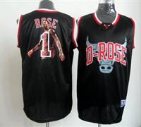 nba chicago bulls #1 rose black(limited edition)