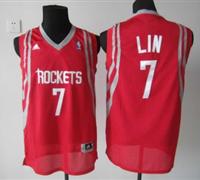 nba houston rockets #7 jeremy lin red