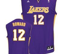 Los Angeles Lakers 12# Dwight Howard Purple Swingman NBA Jerseys