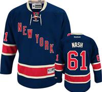 New York Rangers Rick Nash #61 Navy Blue Jersey