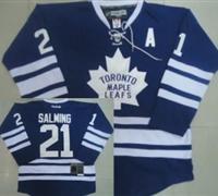 nhl jerseys toronto maple leafs #21 salming blue