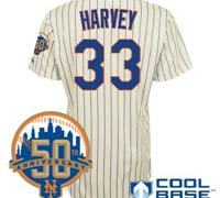 New York Mets 33# Matt Harvey Cream Home Cool Base Jerseys(Blue strip) New York Mets 33# Matt Harvey Cream Home Cool Base Jerseys(Blue strip)