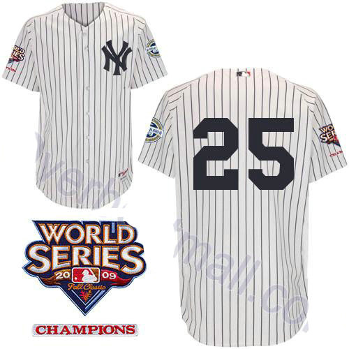 New York Yankees 25 Mark Teixeira White Youth Jersey