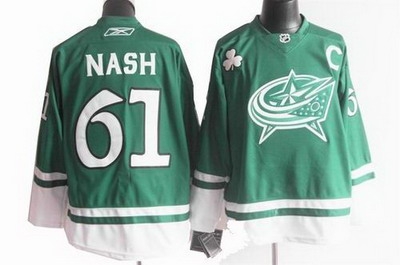 Columbus Blue Jackets 61 Rick Nash green jerseys