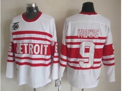 nhl Detroit Red Wings #9 Howe Authentic 75TH ccm Jerseys White nhl Detroit Red Wings #9 Howe Authentic 75TH ccm Jerseys White