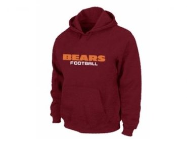 Chicago Bears Authentic font Pullover Hoodie Red