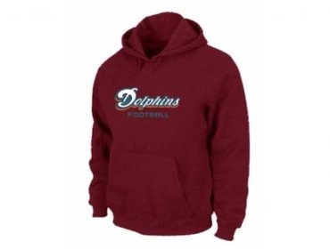Miami Dolphins Authentic font Pullover Hoodie Red