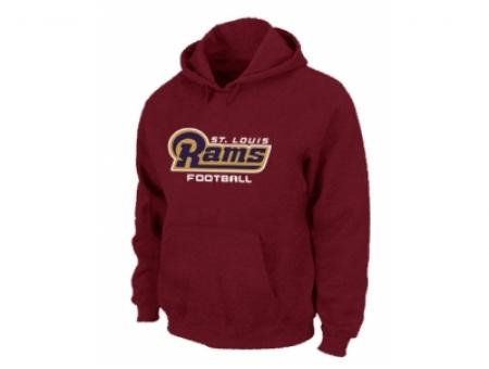 Los Angeles Rams Authentic font Pullover Hoodie Red