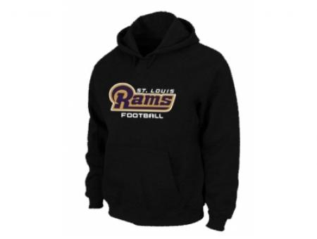 Los Angeles Rams Authentic font Pullover Hoodie Black