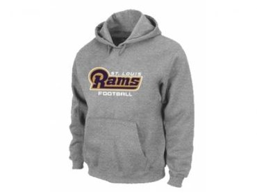 Los Angeles Rams Authentic font Pullover Hoodie Grey