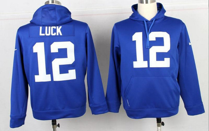 Indianapolis Colts 12 Andrew Luck Pullover Hoodie Blue Indianapolis Colts 12 Andrew Luck Pullover Hoodie Blue