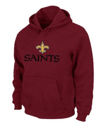 New Orleans Saints Authentic Logo Pullover Hoodie RED New Orleans Saints Authentic Logo Pullover Hoodie RED