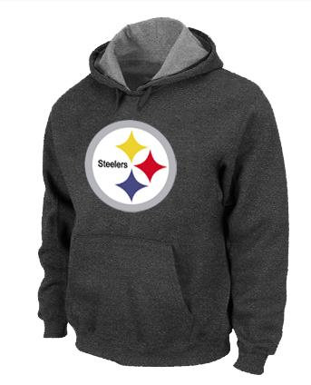 Pittsburgh Steelers Logo Pullover Hoodie D.Grey Pittsburgh Steelers Logo Pullover Hoodie D.Grey